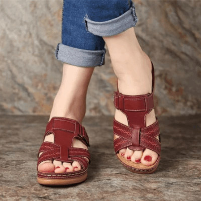 Instapsandalen met sleehak voor dames