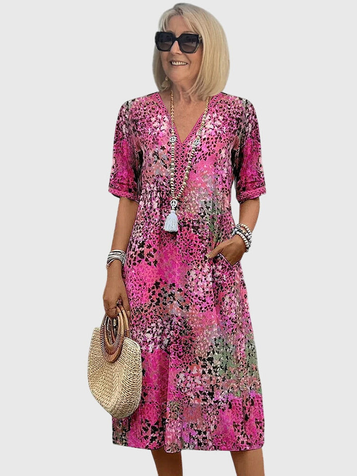 Elegante zomerjurk met bloemenprint voor dames