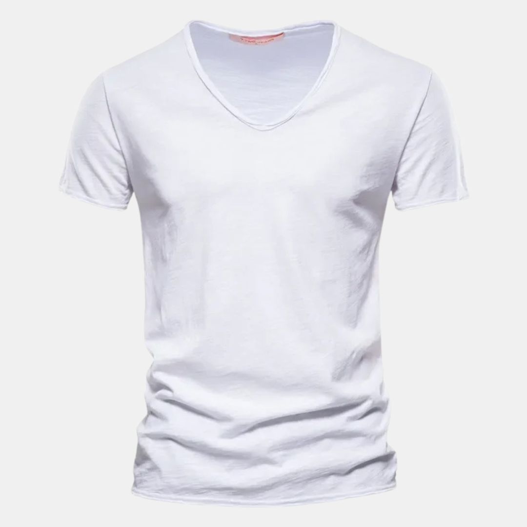 Heren katoenen t-shirt klassiek casual veelzijdig