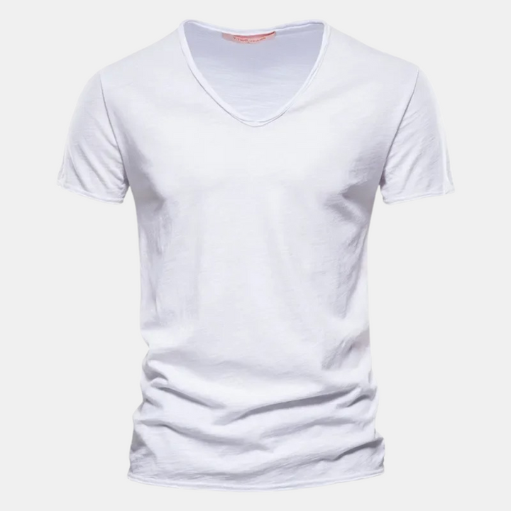 Heren katoenen t-shirt klassiek casual veelzijdig