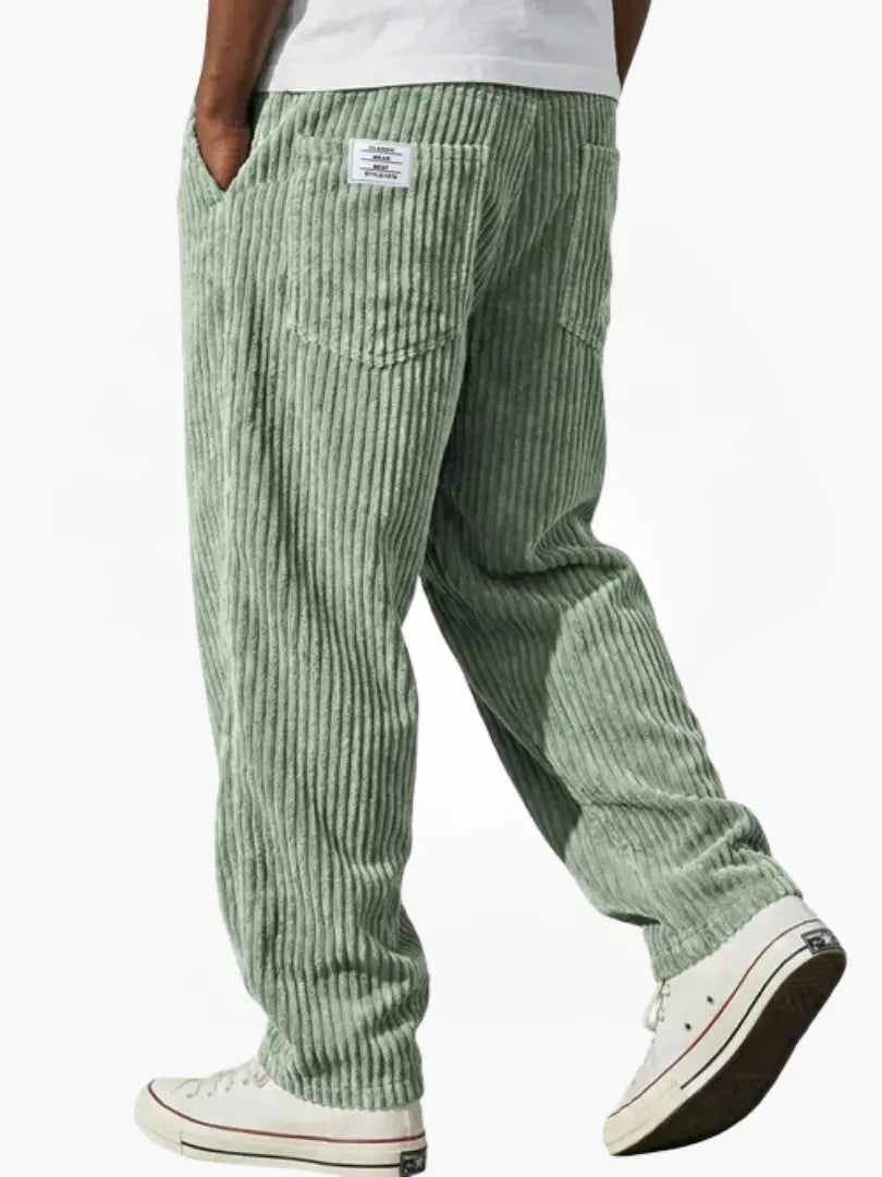 Herenbroek van corduroy met rechte pijpen