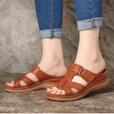 Instapsandalen met sleehak voor dames