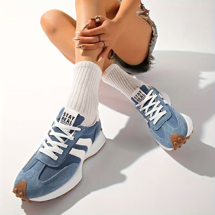 Platform sneakers voor dames met vetersluiting