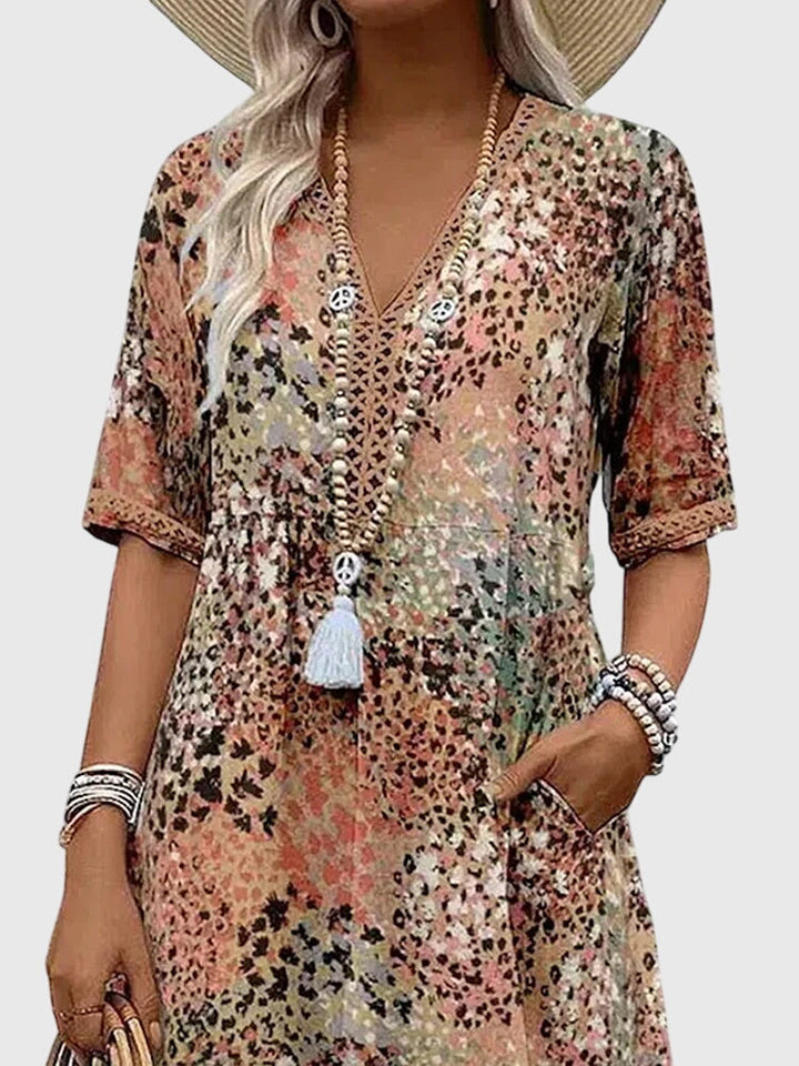Elegante zomerjurk met bloemenprint voor dames