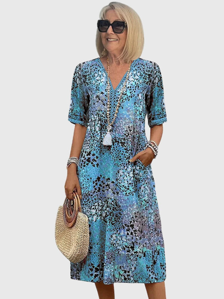Elegante zomerjurk met bloemenprint voor dames