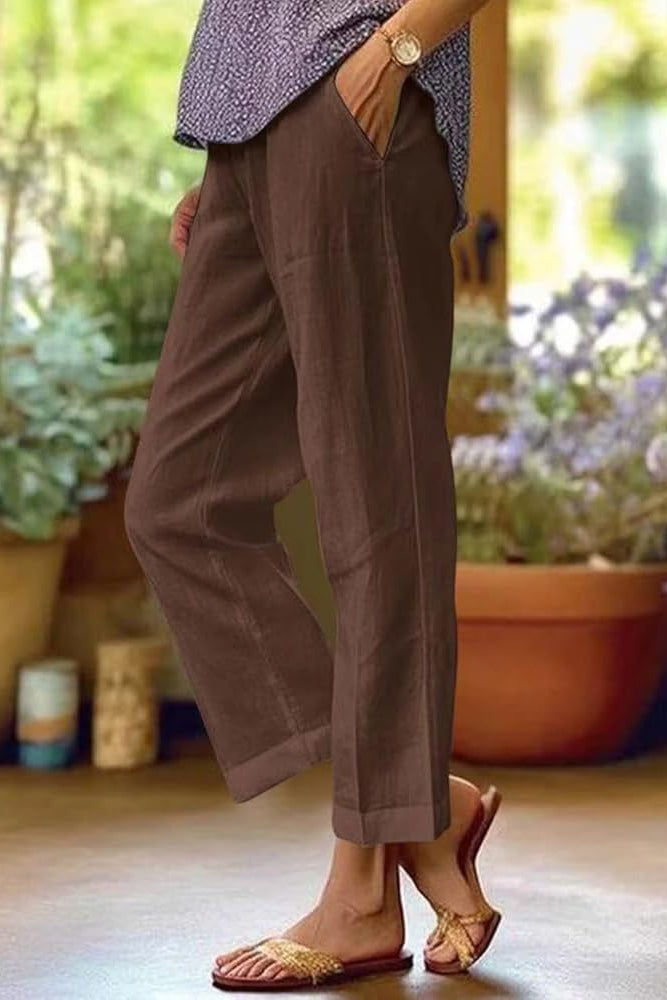 Rechte zomerbroek voor dames