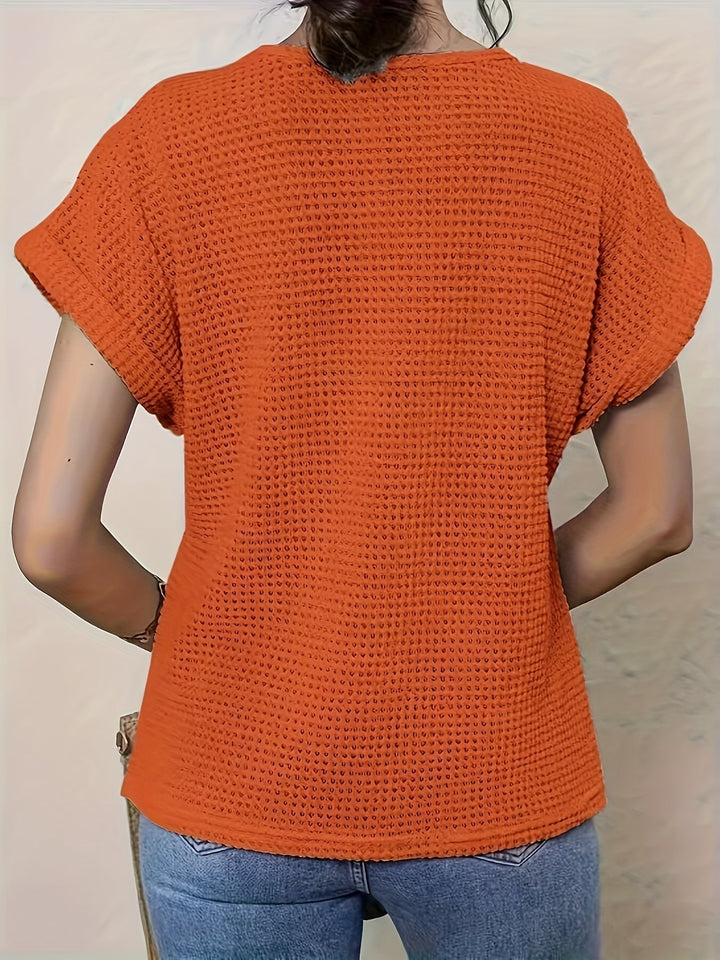 Damesblouse met decoratieve halslijn