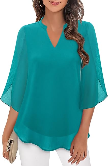 Casual elegante blouse met v-hals voor dames