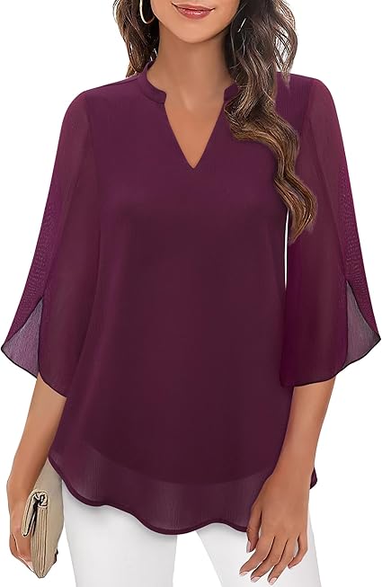 Casual elegante blouse met v-hals voor dames
