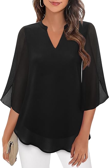 Casual elegante blouse met v-hals voor dames