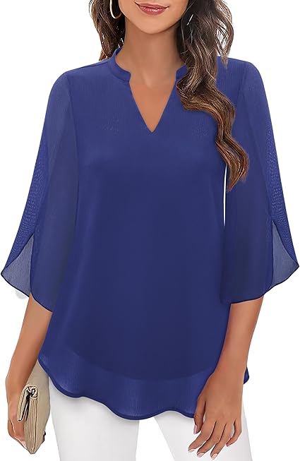 Casual elegante blouse met v-hals voor dames