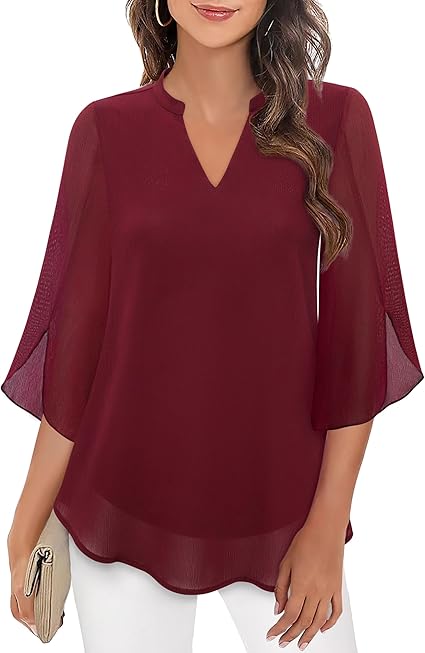 Casual elegante blouse met v-hals voor dames