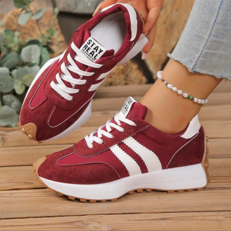 Platform sneakers voor dames met vetersluiting