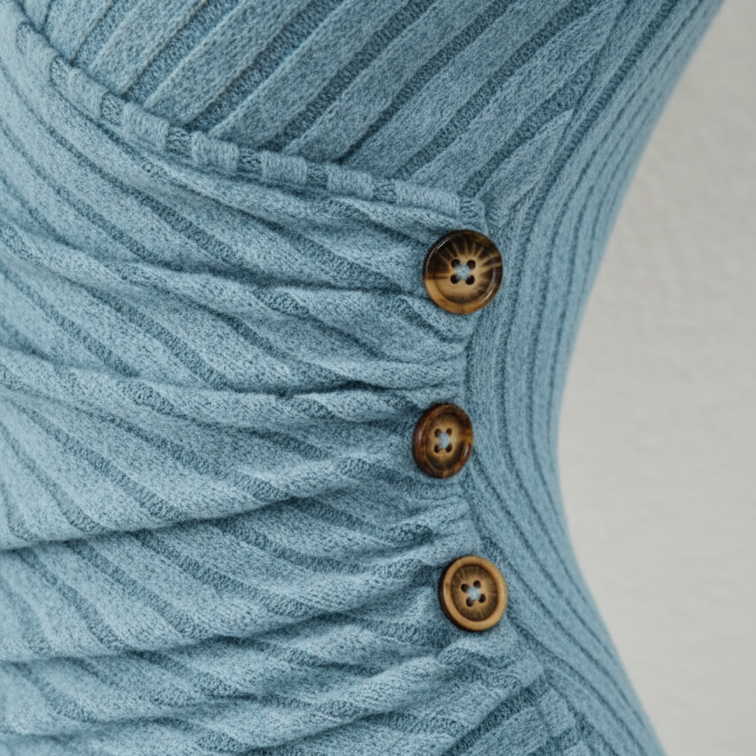 Damesblouse met lange mouwen en overslag