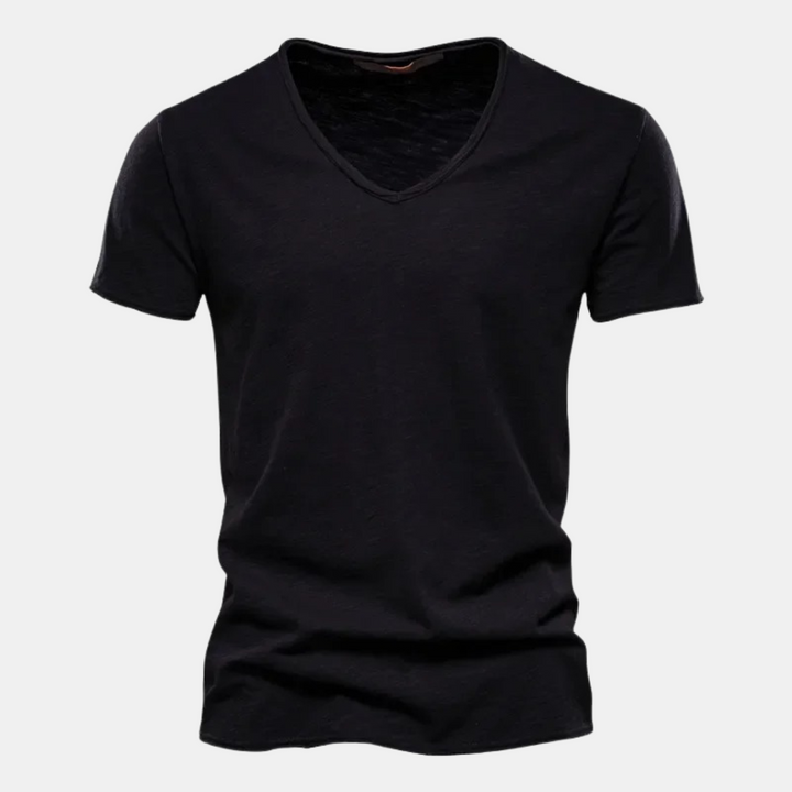 Heren katoenen t-shirt klassiek casual veelzijdig