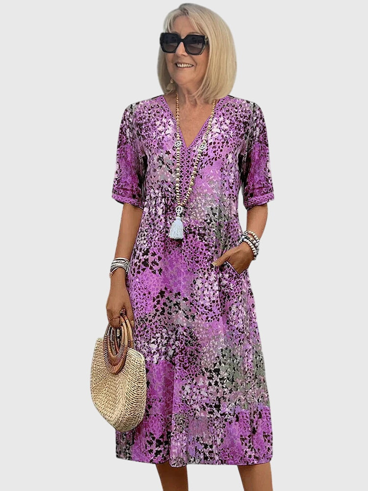 Elegante zomerjurk met bloemenprint voor dames