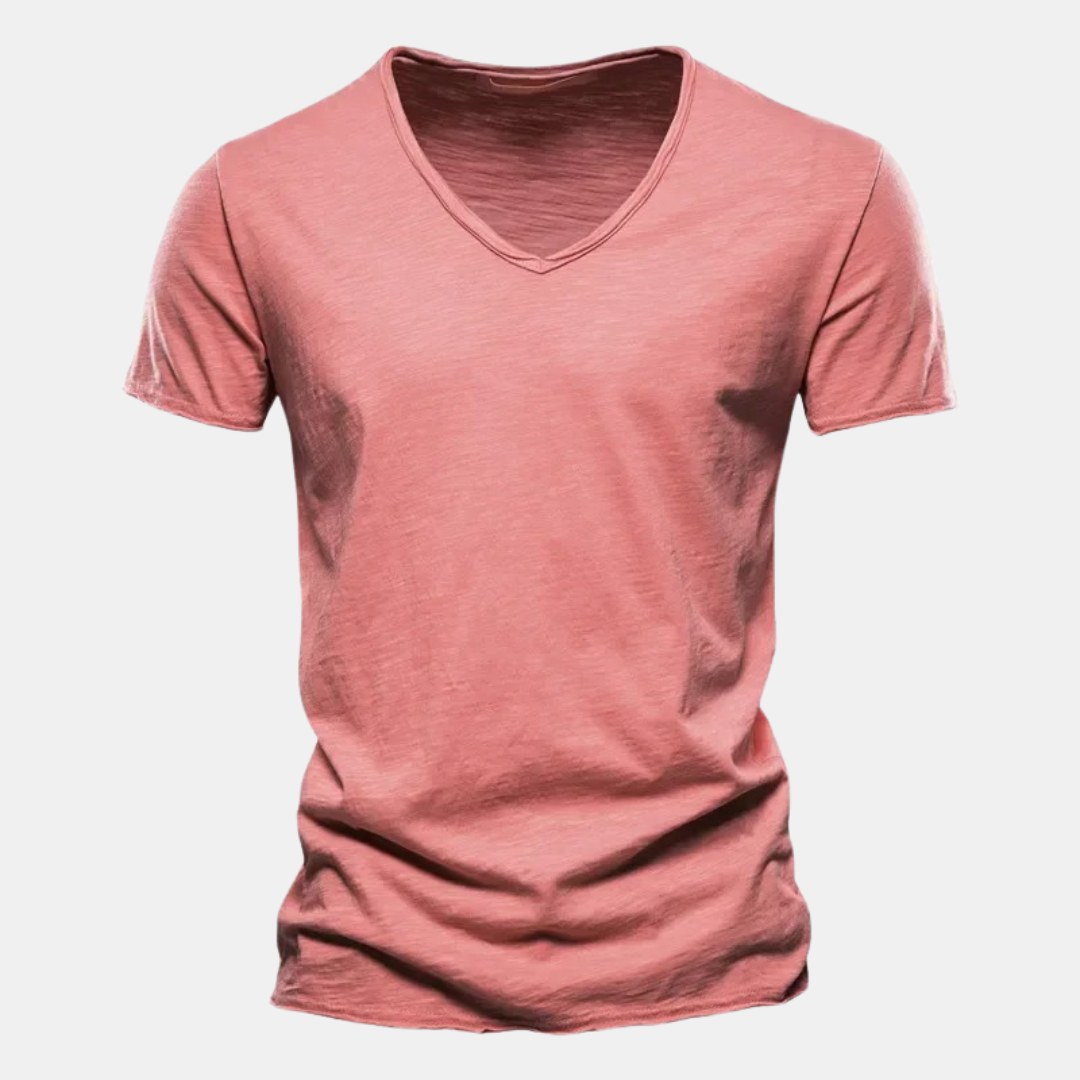 Heren katoenen t-shirt klassiek casual veelzijdig