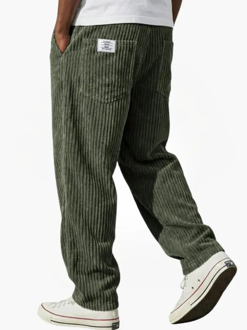 Herenbroek van corduroy met rechte pijpen