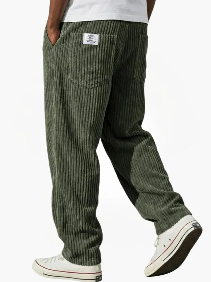 Herenbroek van corduroy met rechte pijpen