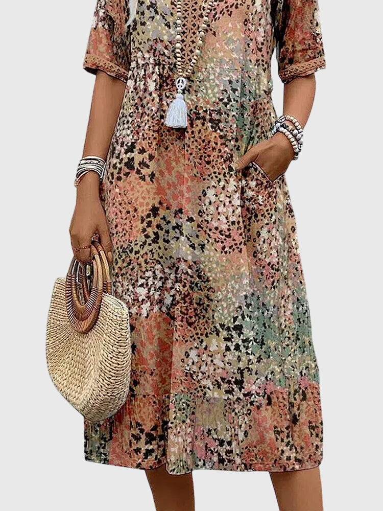 Elegante zomerjurk met bloemenprint voor dames