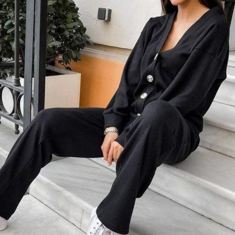 Luxe damesset van premium wol