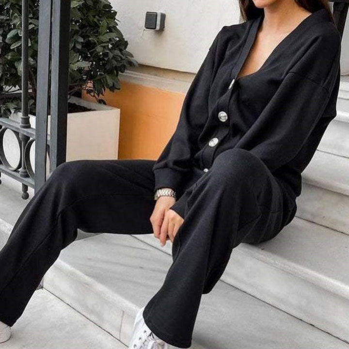 Luxe damesset van premium wol