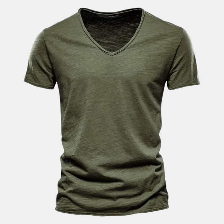 Heren katoenen t-shirt klassiek casual veelzijdig