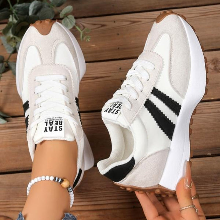 Platform sneakers voor dames met vetersluiting