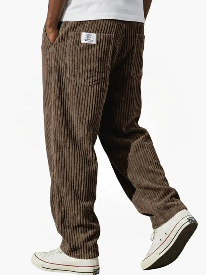 Herenbroek van corduroy met rechte pijpen