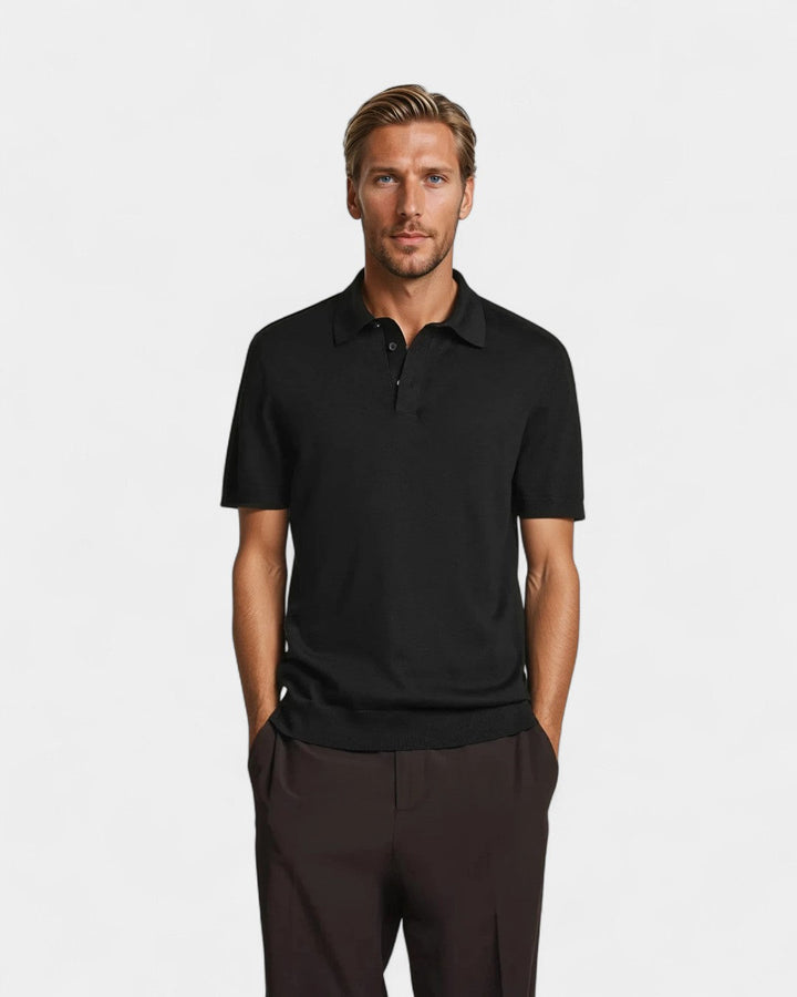 Minimalistische Polo met Korte Mouwen en Moderne Pasvorm