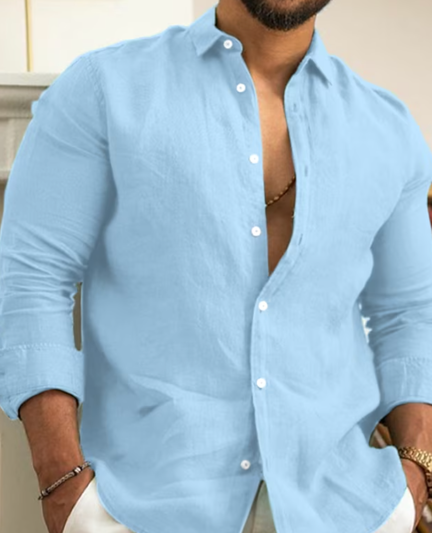 Heren linnen overhemd elegant casual veelzijdig