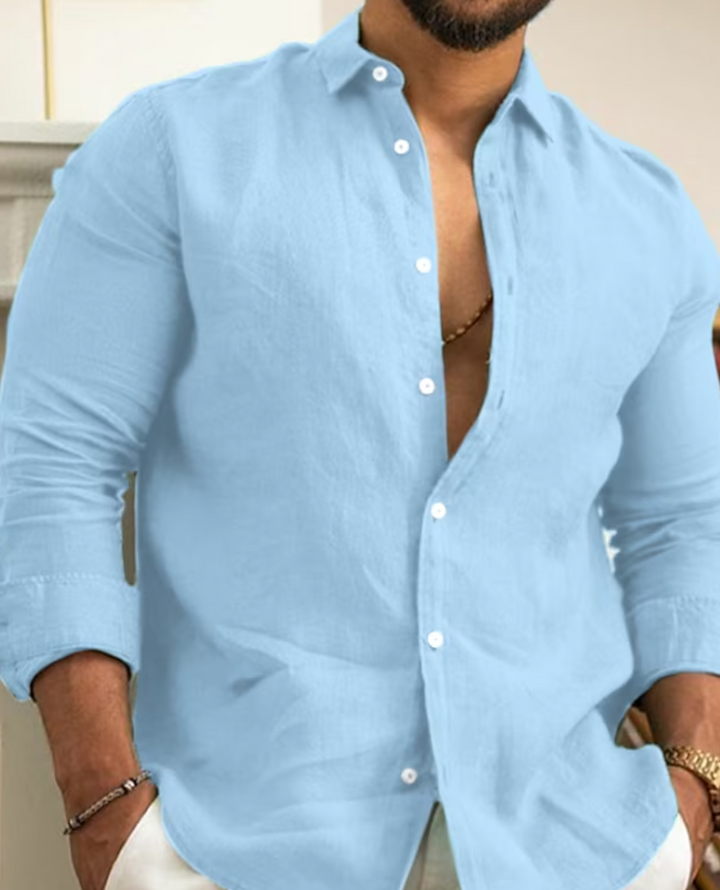 Heren linnen overhemd elegant casual veelzijdig