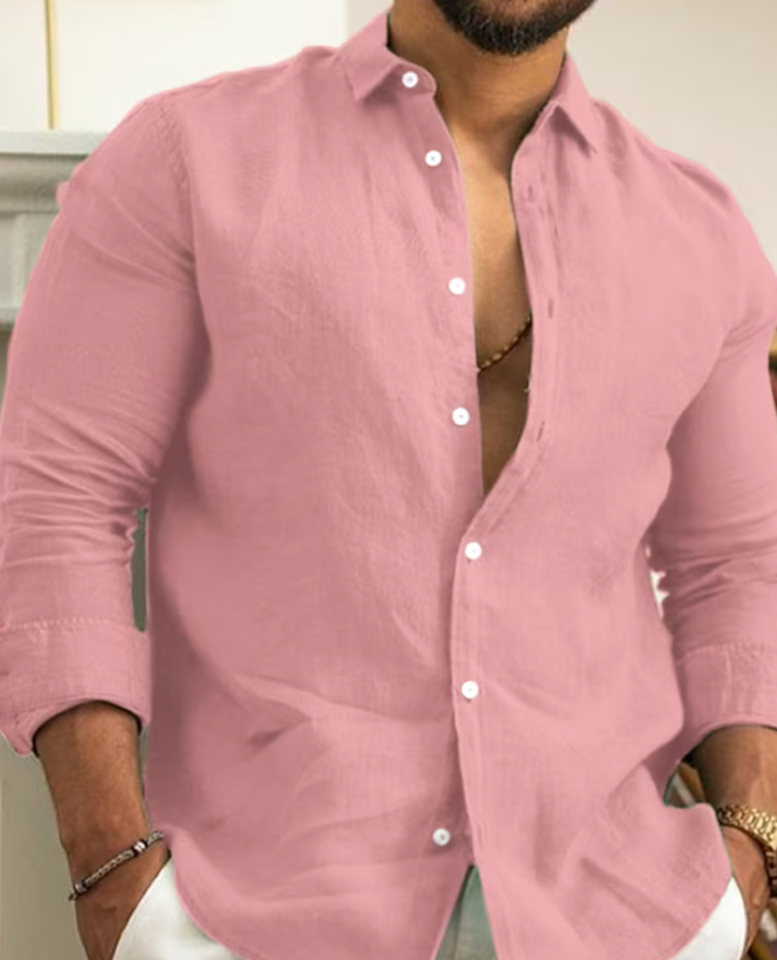 Heren linnen overhemd elegant casual veelzijdig