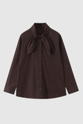 Elegante Blouse met Strikdetail en Tijdloze Pasvorm