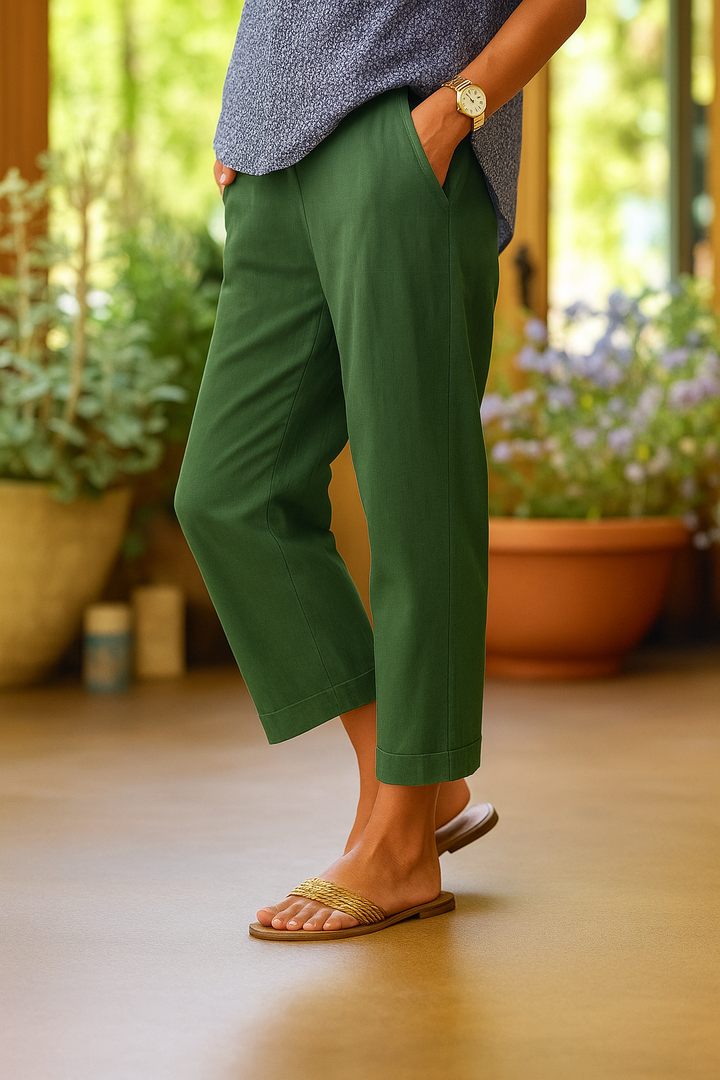 Rechte zomerbroek voor dames