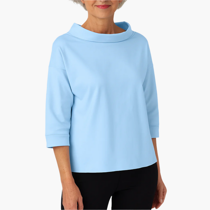 Damesblouse met opstaande kraag, elegant en casual