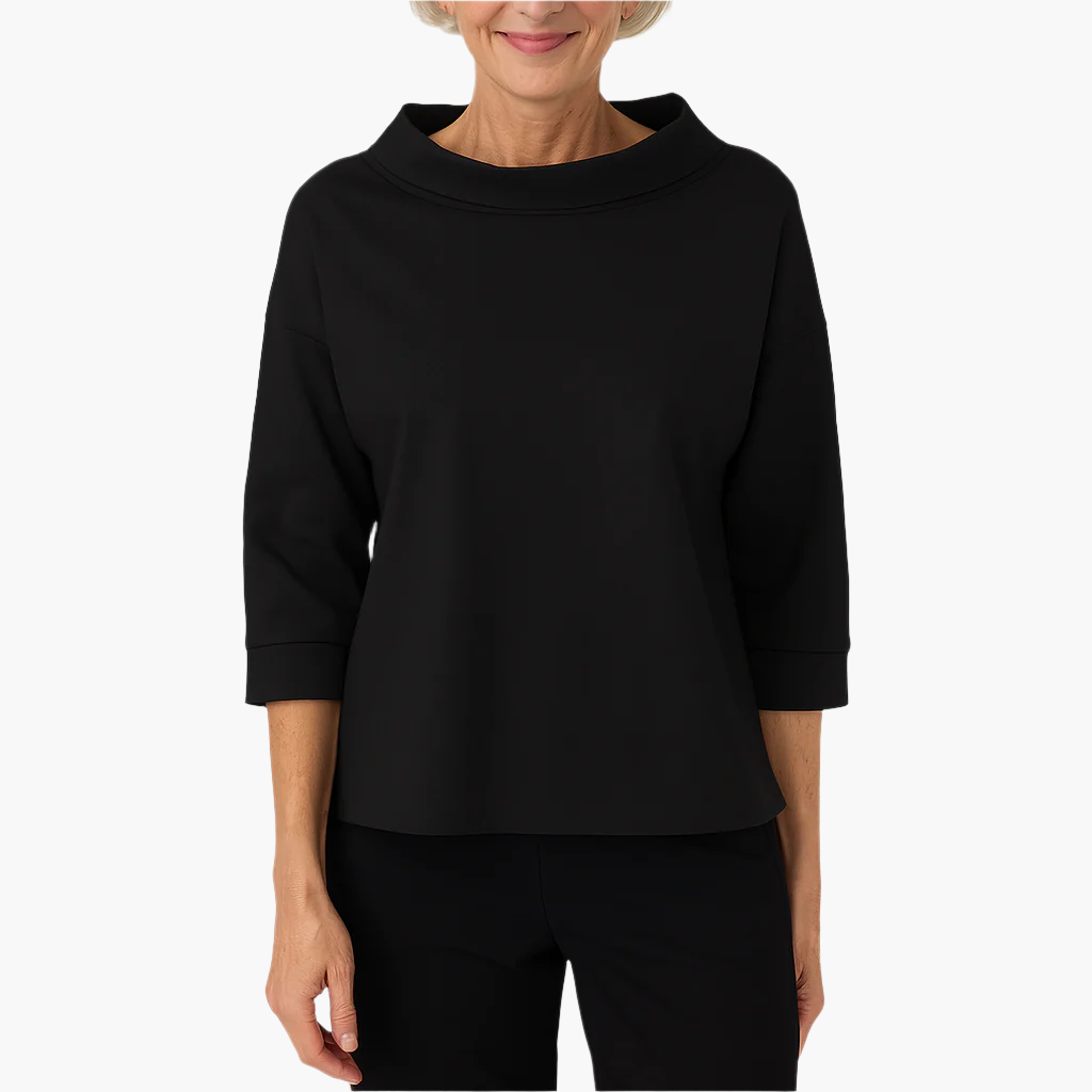 Damesblouse met opstaande kraag, elegant en casual