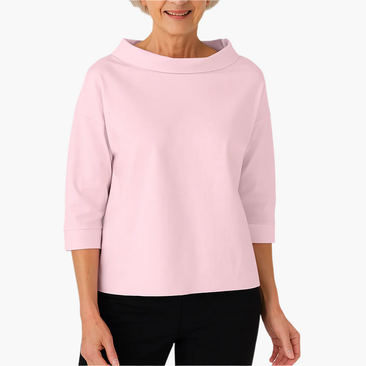Damesblouse met opstaande kraag, elegant en casual