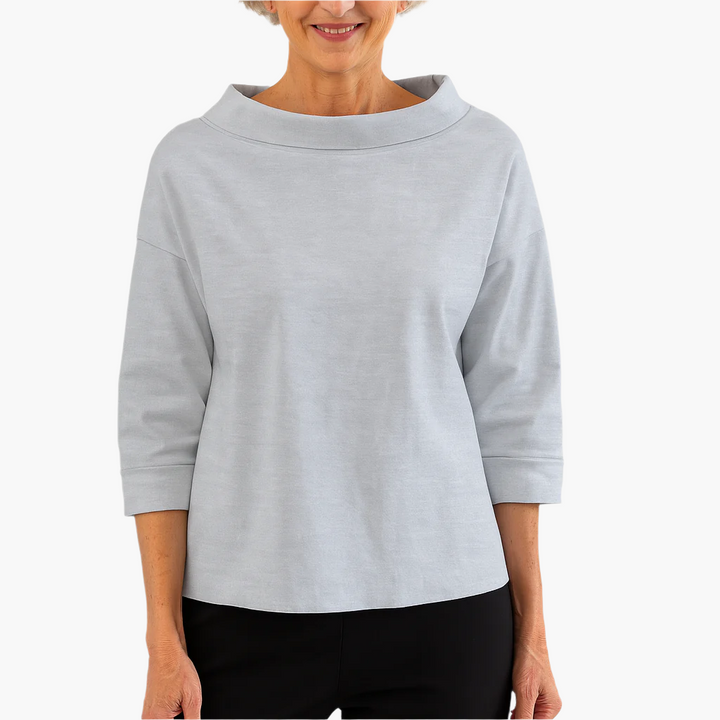 Damesblouse met opstaande kraag, elegant en casual
