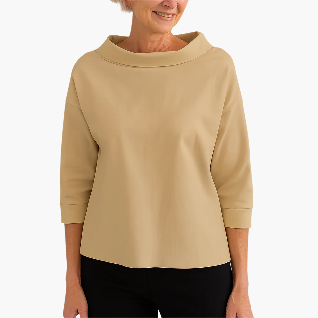 Damesblouse met opstaande kraag, elegant en casual