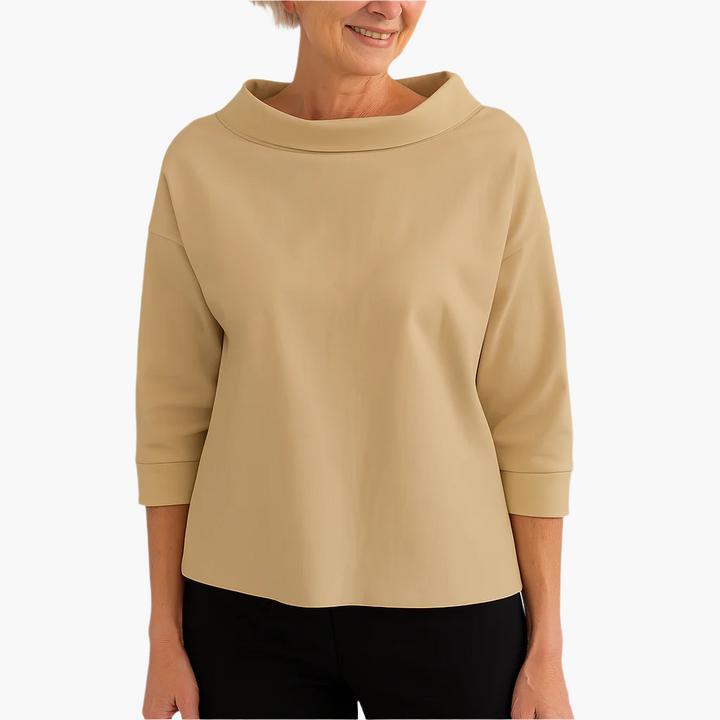 Damesblouse met opstaande kraag, elegant en casual