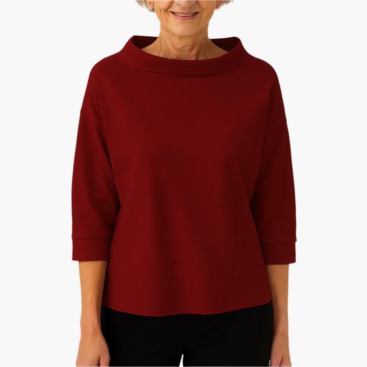 Damesblouse met opstaande kraag, elegant en casual