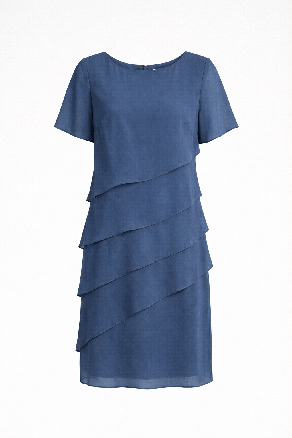 Chiffonjurk voor dames met korte mouwen