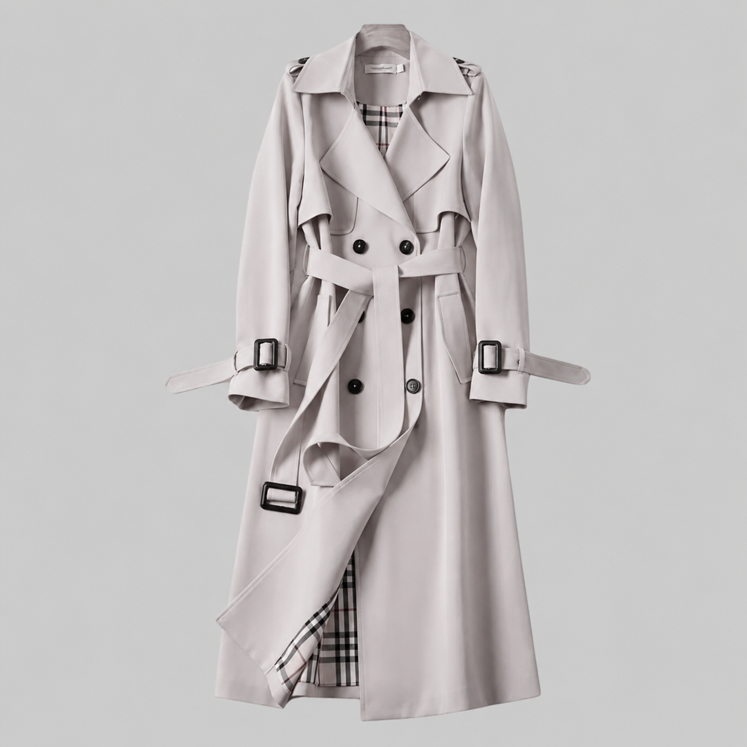 Klassieke trenchcoat voor dames met riem