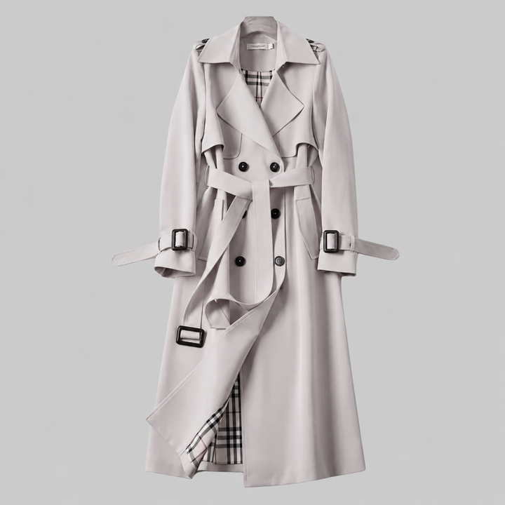 Klassieke trenchcoat voor dames met riem