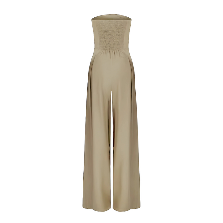 Strapless korsetjumpsuit voor dames met wijde pijpen, elegant