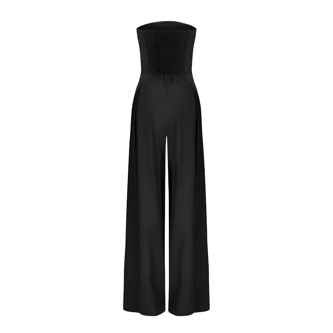Strapless korsetjumpsuit voor dames met wijde pijpen, elegant
