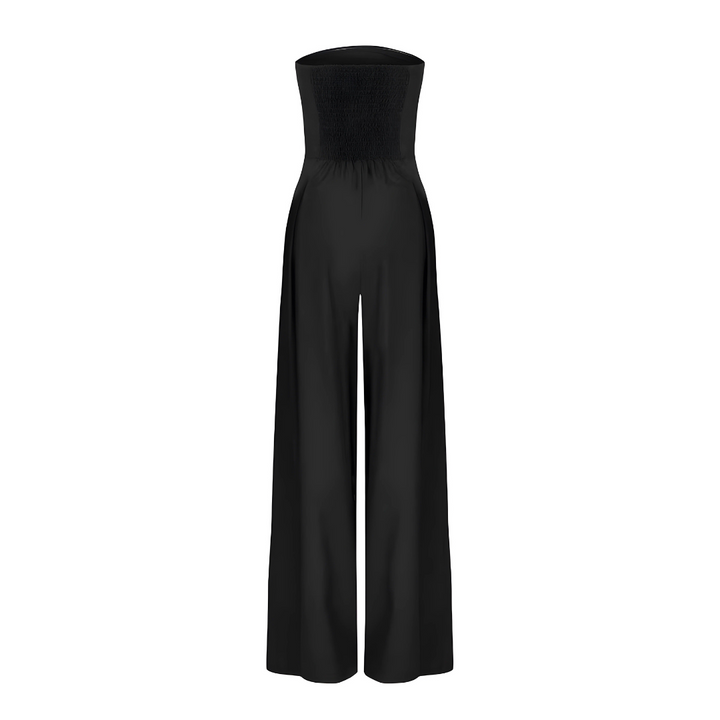 Strapless korsetjumpsuit voor dames met wijde pijpen, elegant