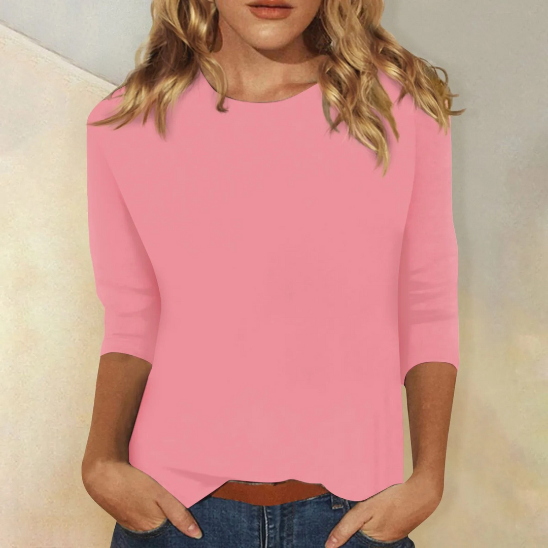 Casual t-shirt met ronde hals voor dames