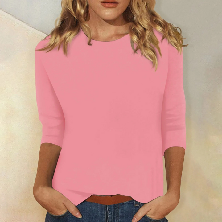 Casual t-shirt met ronde hals voor dames